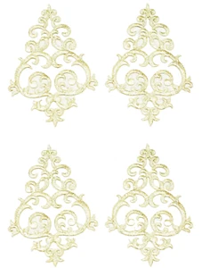 4x Nodi Croce Cuore Argento Celtico Ricamati Ferro su Applique Patch 11 x 8 cm - Foto 1 di 3