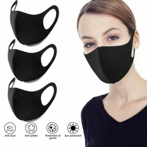 Reusable And Washable Face Mask Black - Picture 1 of 12