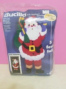 Bucilla Feltro Applique BABBO NATALE 5 piedi Kit Appendiabiti Porta a Parete 84017 NUOVO SIGILLATO - Foto 1 di 5