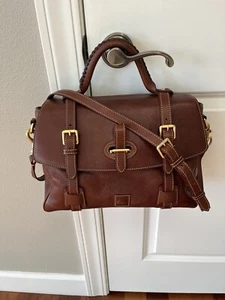 Dooney & Bourke Florentine Flap Tab Satchel In Chestnut - Picture 1 of 8