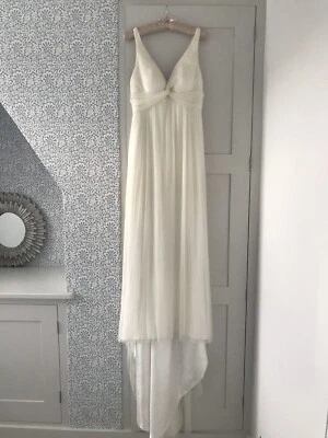 Augusta Jones Ivory Satin And Tulle Wedding Dress Size 8 - Image 1 of 4