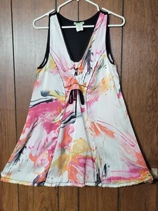 Dolcezza Michael Phillips Damen Tank Kleid Large Rosa Stretch Wearable Art Boho - Bild 1 von 9