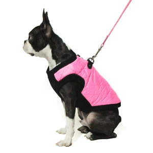 Gooby Fashion Vest Dog Puppy Small Breed M L XL Quilted Sweater Jacket & D-Ring - Picture 1 of 20
