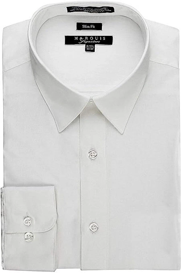 Camisa de Vestir Marquis 009SL Calce Ajustado Blanca Foto 1 de 1