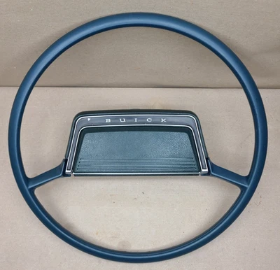 68-70 Buick Factory Blue OEM Steering Wheel 2-Spoke 69 Skylark GS 350 400 455 - Image 1 of 4