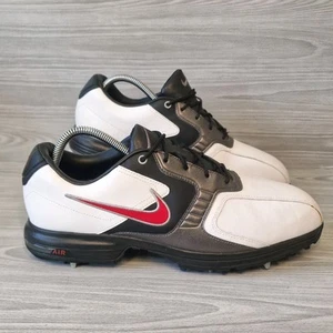 Nike Air Men’s Golf Shoes UK Size 9.5 Spiked 2011 Release White Red Grey Black - Picture 1 of 14