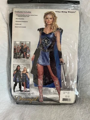 Dreamgirl The King Slayer Disfraz Adulto L Conjunto de 3 Piezas con Vestido Guanteletes y Él Foto 1 de 4
