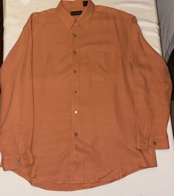 Camisa Johnston & Murphy Manga Larga Óxido Para Hombre Bolsillo Abotonada Talla XLarge Foto 1 de 4