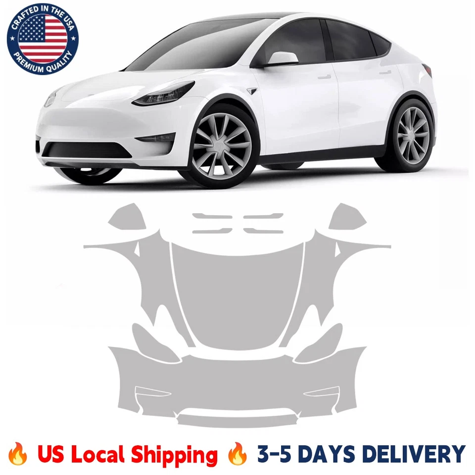 2020-2024 Tesla Model Y Full Front Precut PPF Kit Clear Paint Protection Film - Image 1 of 4