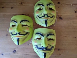 3x Guy Fawkes Maske V wie Vendetta Mask Occupy Anonymous Demo Halloween Party - Bild 1 von 1