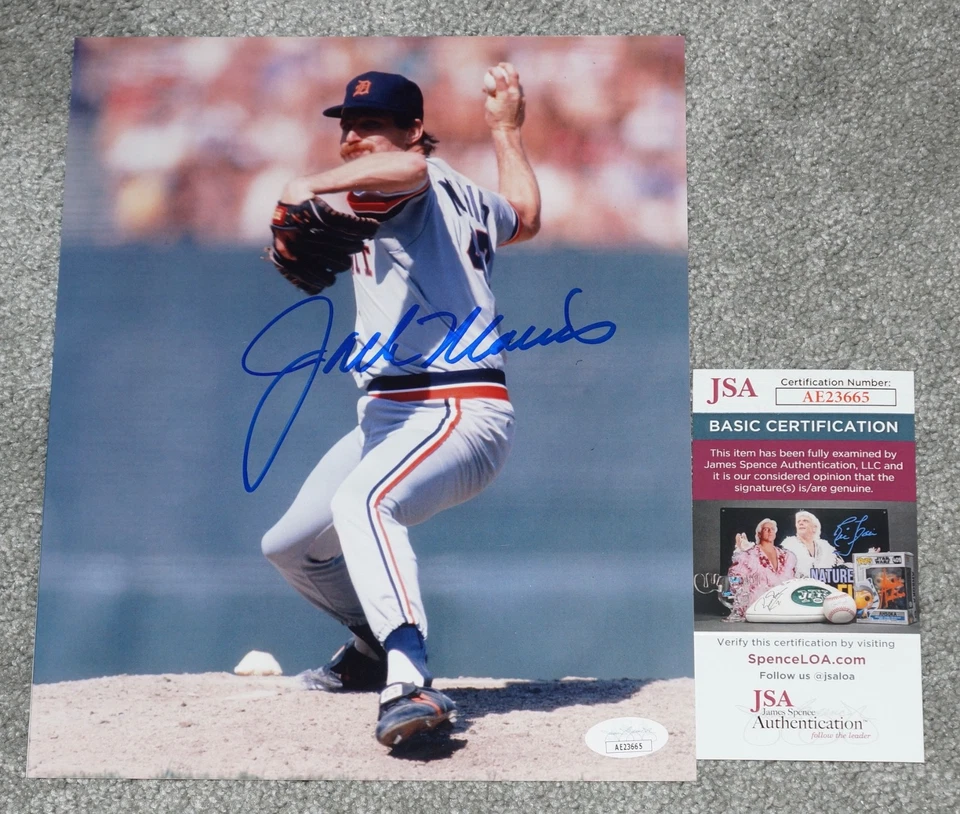 JACK MORRIS Signed DETROIT TIGERS 8x10 Photo + JSA COA 23665 - Image 1 of 1