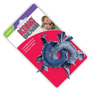 KONG Premium Cat Toy Denim Rings - Discontinued Rare Durable Denim Kitten - NEW - Picture 1 of 4