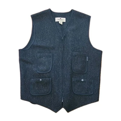 Woolrich Wool ZIP Vest Black Vintage 4 Pockets Men’s Size Large - Image 1 of 4