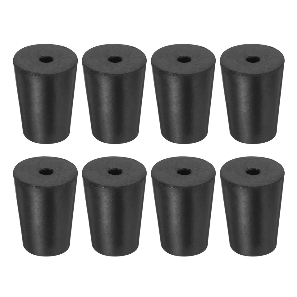 METALLIXITY 8pz Tappo conico in gomma tappo bottiglia da 14mm a 19mm solido con foro nero