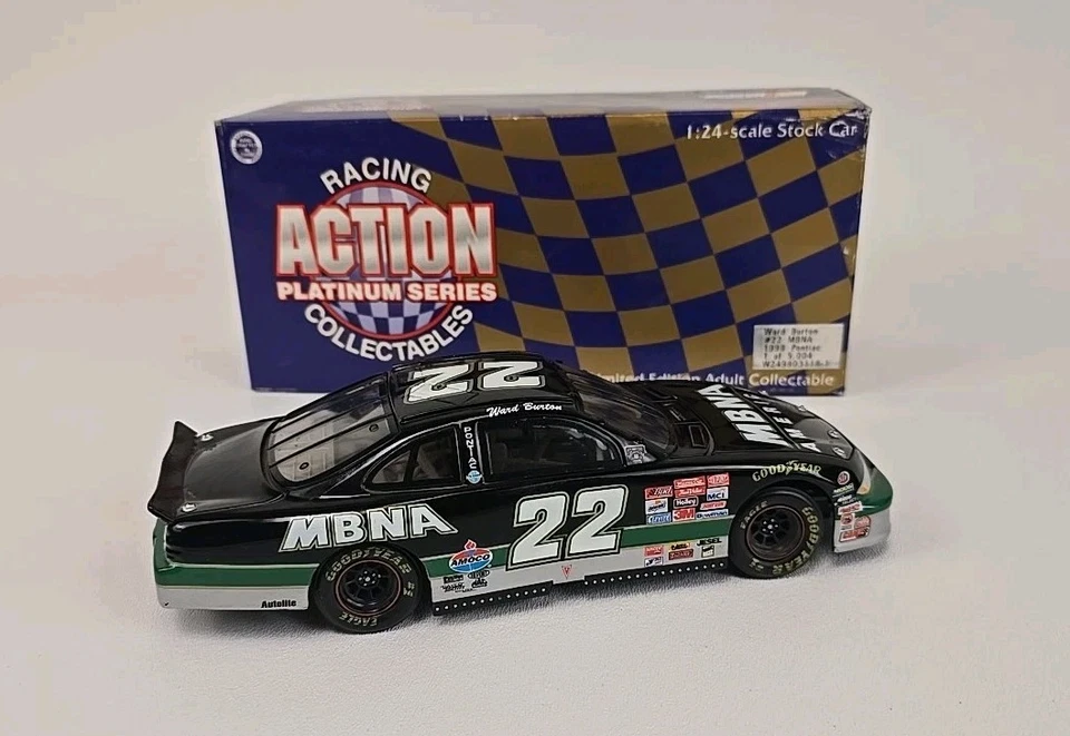 Ward Burton #22 MBNA America Grand Prix 1:24 Action RCCA NASCAR Diecast Pontiac  - Image 1 of 4