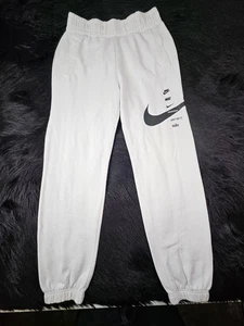 Nike Hose Damen Small Weiß Logo Swoosh Jogginghose Sweatpants Just Do It - Bild 1 von 8