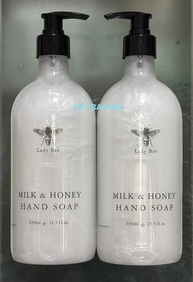 (2-Pack) LADY BEE ~ MILK & HONEY Essential Oil Cleansing HAND SOAP 636ml - Image 1 of 3