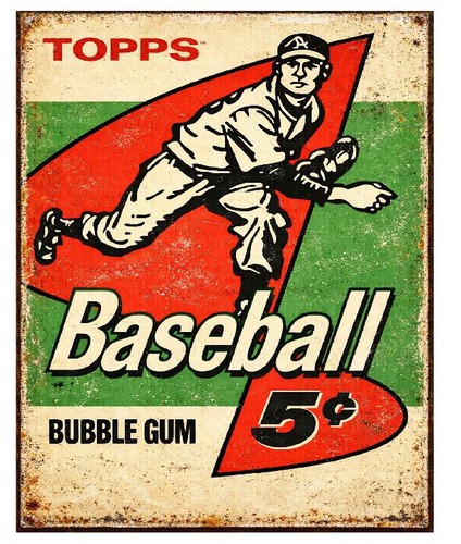 Topps Baseball Vintage Sign Retro Metal Wall Decor MS33 | eBay