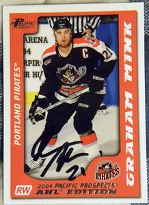 St. Louis Blues Graham Mink Signed 2004 AHL Portland Pirates Auto - Picture 1 of 1