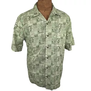 LL Bean grünes Hawaiihemd Aloha Tropical Herren Medium traditionelle Passform - Bild 1 von 5