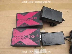 AdderLink X50-MS2 X50 USB CAT 5E KVM Extender Dual Monitor Multiscreen VGA + PSU - Photo 1/8