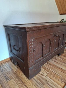 Antike Truhe um 1800 Eiche ca.0,90 Länge - Bild 1 von 6