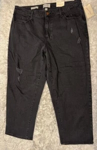 universal thread Women's plus Jeans High-Rise Vintage Straight Black Size 18W - Picture 1 of 12