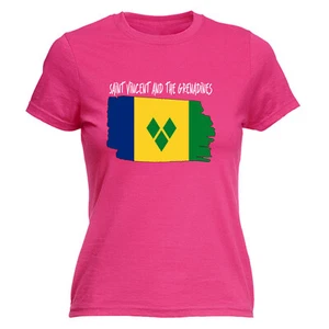 Saint Vincent And The Grenadines Country Flag Sports Womens T-Shirt Tshirt - Picture 1 of 7