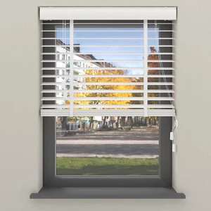Jalousien ohne Bohren Holzoptik 60x130 Cocoon Home - 50mm Lamellen - Weiß - Bild 1 von 6