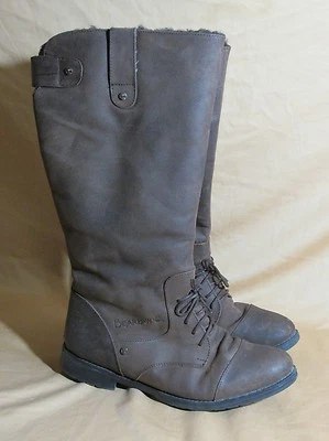 Женские кожаные сапоги для верховой езды Bearpaw шерстяная подкладка овчина стелька коричневые размер 10 - Изображение 1 из 4