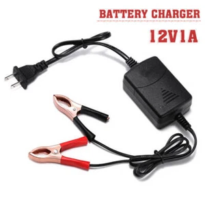 Car Battery Charger Maintainer 12V 1A Fast Charge for Truck Motorcycle ATV Auto - Picture 1 of 7