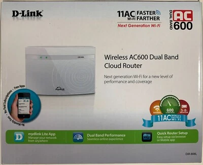 o'o'o . D-Link WIRELESS AC600 Dual Band Wi-Fi Cloud ROUTER . DIR-808L . Open Box - Image 1 of 4