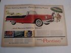 Vintage Car Print AD- 1955 Pontiac - Pace Setting Power - Rare Un Cut