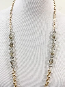 Mujeres Moda Dorado Negro CZ Eslabón de Cadena Eslabón Largo - Imagen 1 de 9