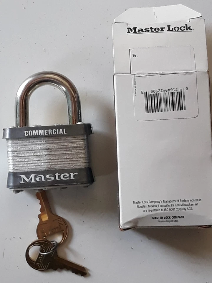 master lock 5 LAMINATED PADLOCK 2in Wide Steel Pin Tumbler Padlock - Image 1 of 1