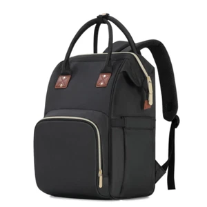Large Capacity Baby Bag - Travel Diaper Bag Maternity Nappy Backpack (BLACK) - Picture 1 of 7