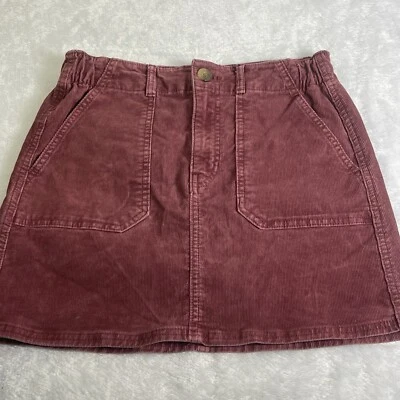 Falda American Eagle Para Mujer 2 Malva Pana Corta Lápiz Cintura Elastizada Informal Foto 1 de 4