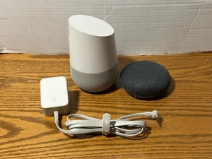Google Home Mini Smart Speakers ( HOA ) and Google Home (lot of 2) WORKS GREAT! - Picture 1 of 11