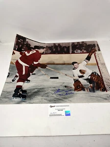 GLENN HALL Chicago Blackhawks SIGNED Autograph 16x20 Photo Frameworth COA - Picture 1 of 3