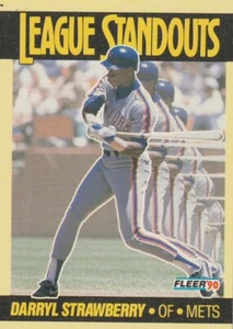 FREE SHIPPING-MINT-1990 Fleer League Standouts #3 Darryl Strawberry NY Mets - Picture 1 of 1
