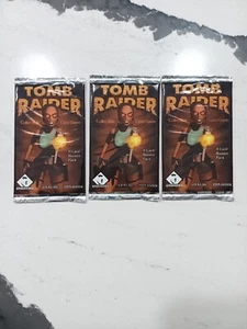 (3) Lara Croft Tomb Raider CCG Base Set Sealed Booster Packs FREE SHIPPING! T315 - Picture 1 of 2