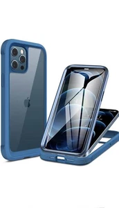 Miracase Glass+ Case for iPhone 12 Pro Max 6.7 inch, 2020 Ocean Blue  - Photo 1 sur 9