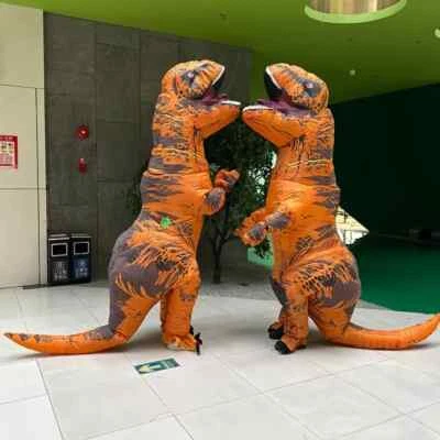 Fantasia inflável de tiranossauro Rex, Halloween, festas ou mais! - Imagem 1 de 4