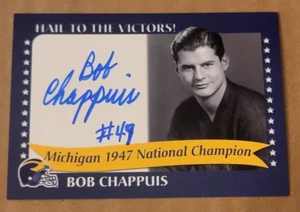 TK Legacy Michigan Wolverines 1947B Bob Chappuis Autogramm - Bild 1 von 2