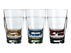 Marine Business Party Stacking Water Glass Colors Base (Set of 6) 16701 FO4078 - Picture 1 of 1