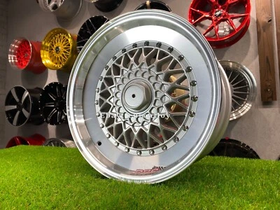 4 x 16 Inch 4x100 / 4x108 Rs Estilo Plata Pulido Ruedas: Apto Para BMW - Imagen 1 de 4