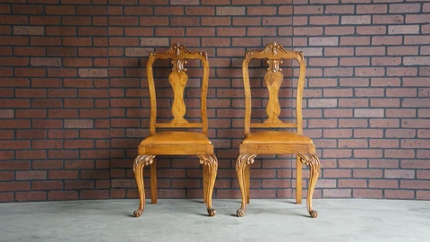 Antique French Carved Chairs ~ French Provincial Chairs ~ Pair of Chairs Cover