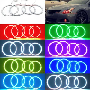 RGB LED anillo halo para Nissan Altima Coupe 10-13 faro ojo ángel DRL BT APP - Imagen 1 de 17