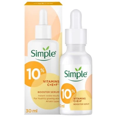 Simple Booster Serum - 10% Vitamina C+e+f Para Pele Jovem Brilhante (30ml) - Imagem 1 de 4
