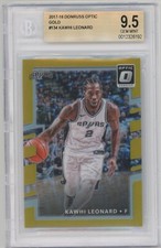 2017-18 Panini Donruss Optic Kawhi Leonard Gold PRIZM #09/10 BGS 9.5 Gem